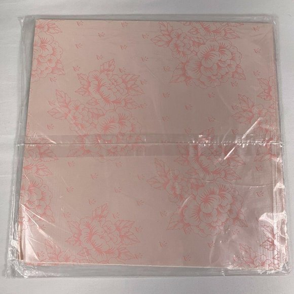 Stephen Lawrence Pink Floral Textured Gift Wrap Sheets 20" x 30" Wrapping Paper - Picture 6 of 8
